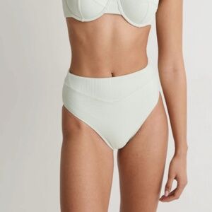 NWOT Ribbed High Cut Bikini Bottom